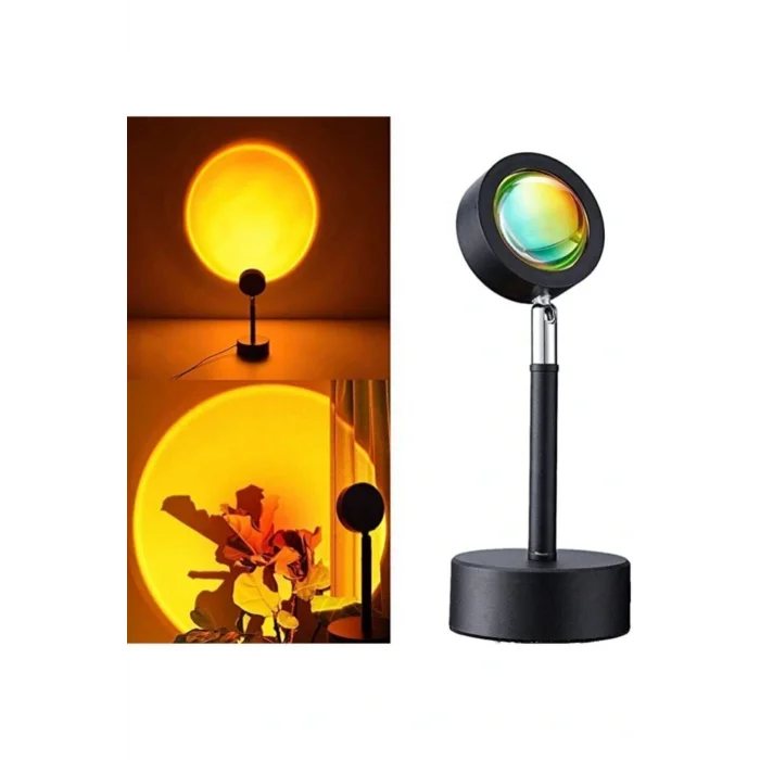 Lamba Gün Batımı Projektör Atmosfer Gökkuşağı Modern Masa Dekoratif Çocuk Oda Lambası