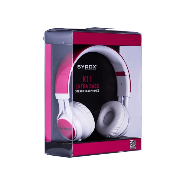 Genel Ürün K11 Mikrofonlu Stereo Kablolu Kulak Üstü Kulaklık K11 - Pembe