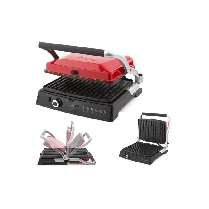 Genel Ürün K 462 Grillmaster Izgara Tost Makinesi Çift Plaka Kullanım 6 6 Dilim 2000w