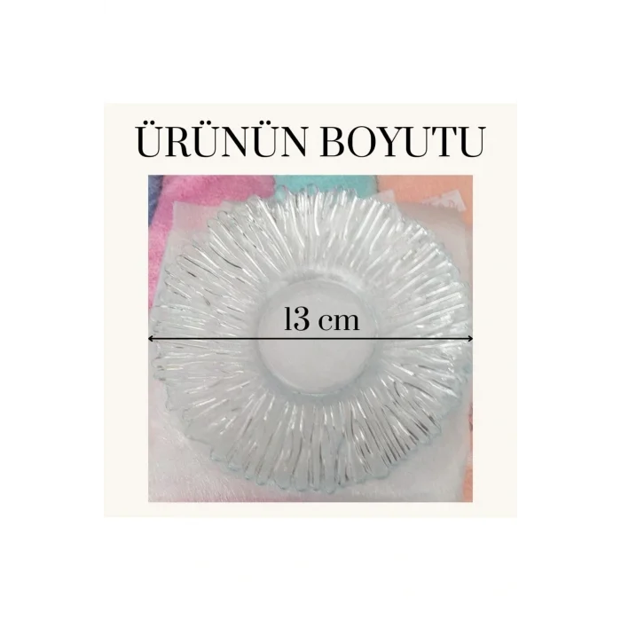 Genel Ürün 6 Lı Boncuk Çay Tabağı Yeni Trend Kristal Özel Tasarım Cam Bardak Altlığı
