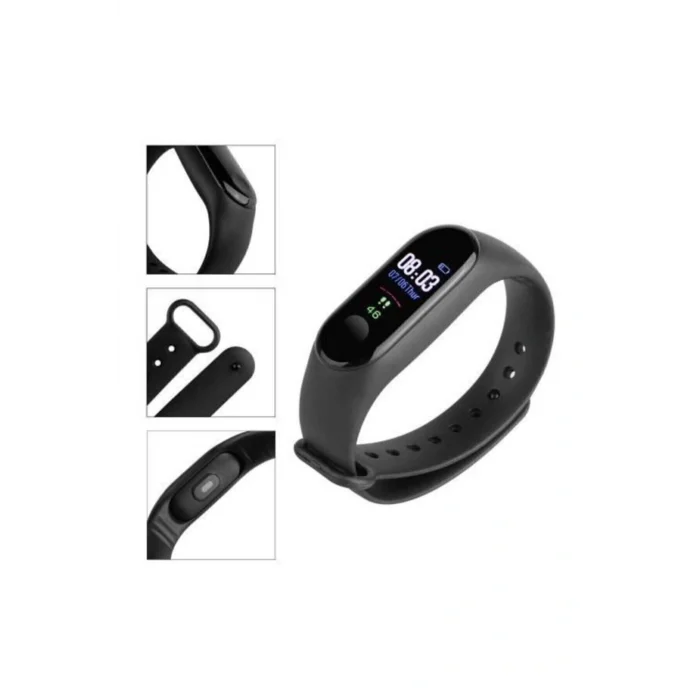 Kol Saati M3 Akıllı Bileklik Saat Adım Sayar Nabız Ölçer