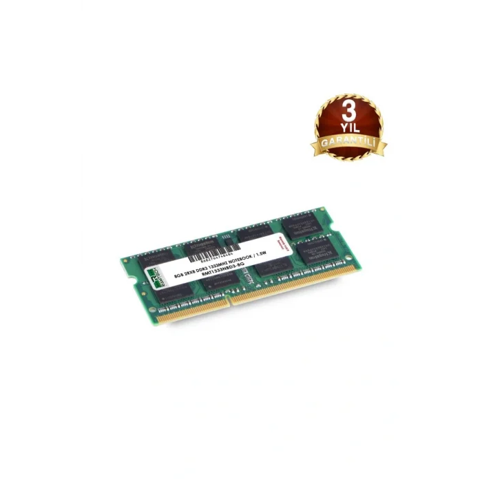 Genel Ürün 8gb Ddr3 1333mhz Intel Ve Amd Işlemcilere Uyumlu 1.5 V Notebook Ram%