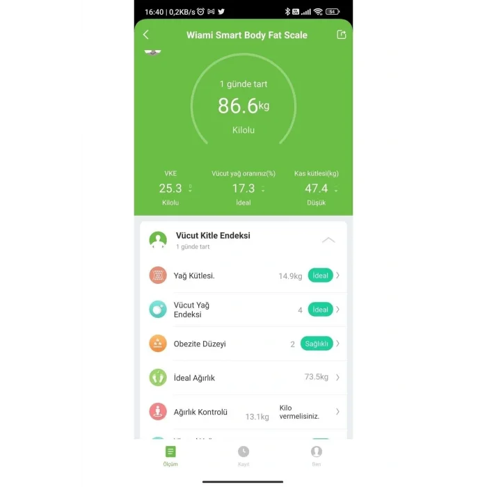 Genel Ürün Akıllı Yağ Ölçer Bluetooth Tartı Bys0007