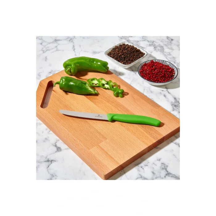 Genel Ürün 6.7836.L114 Tırtıklı Domates ve Sosis Bıçağı - Yeşil - 11 cm