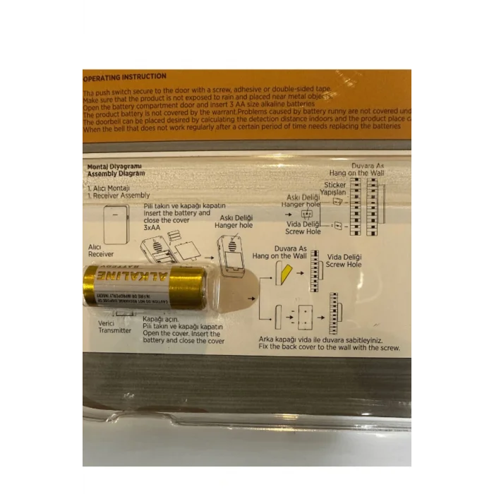 Genel Ürün CT-104 Kablosuz Kapı Zili (Beyaz)