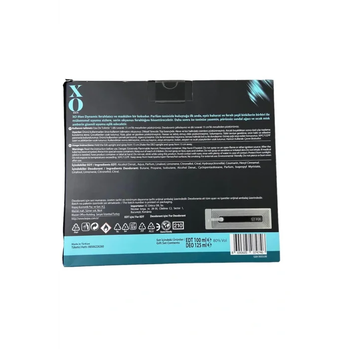 Genel Ürün Dynamic Kofre Men EDT 100 ml Erkek Parfüm+125 ml Deodorant Seti