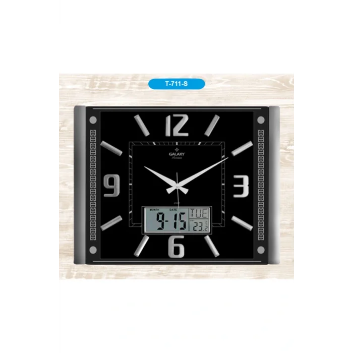 Kol Saati T-711-k Premium Kabartma Rakam Dijital Duvar Saati