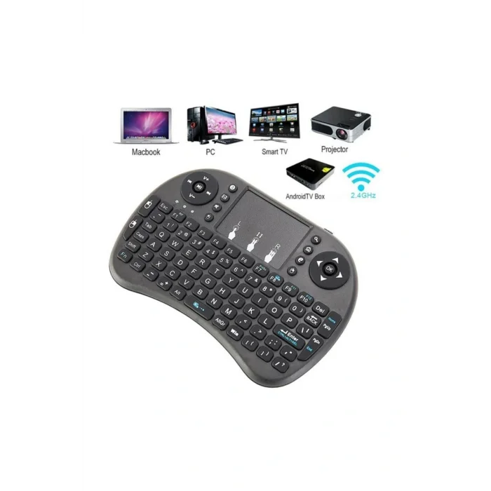Genel Ürün Işıklı Kablosuz Mini Klavye Tv Televizyon Ps3 Dokunmatik Mouse