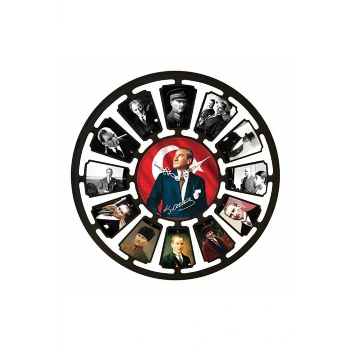 Kol Saati Atatürk Desenli Duvar Saati