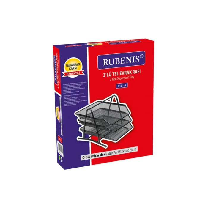 Genel Ürün Gümüş Evrak Rafı Tel 3lü 9181-g