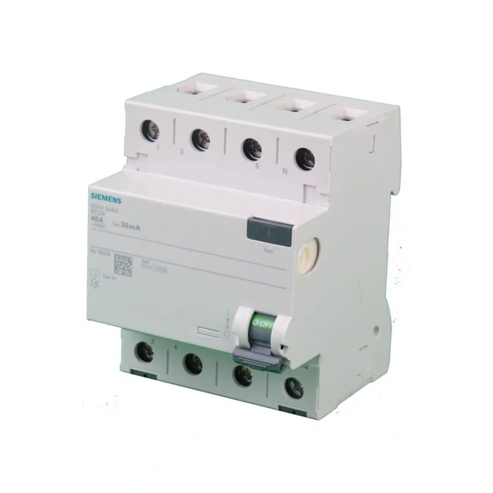 Genel Ürün 5sv4344-0 4x40a 30ma 400v (3 Faz + Nötr) Kaçak Akım Koruma Rölesi