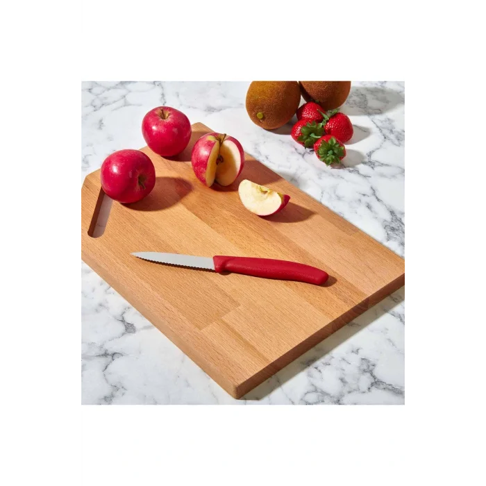 Genel Ürün 6.7631 Tırtıklı Soyma Bıçağı - Kırmızı/8 cm