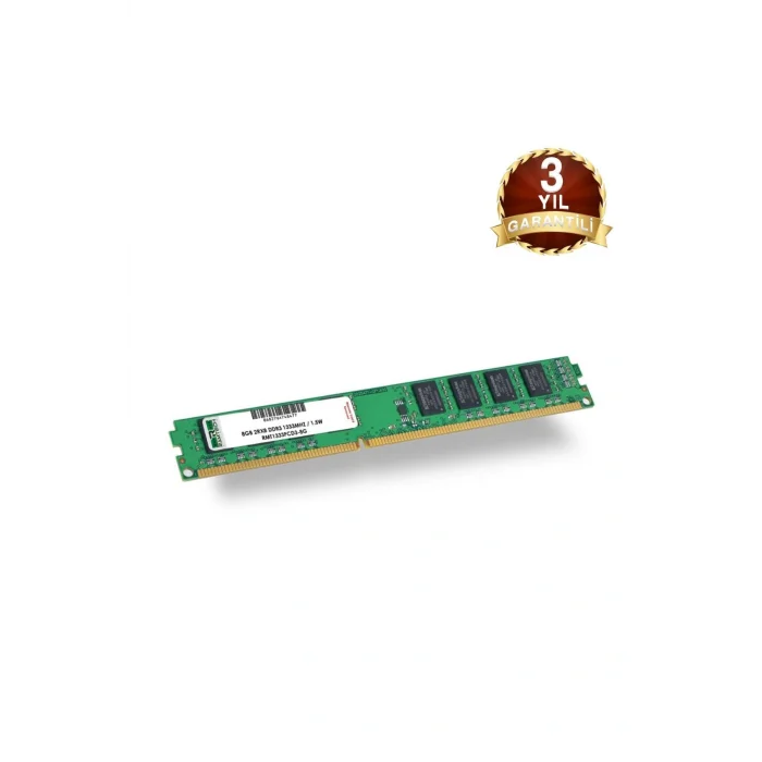 Genel Ürün 8gb DDR3 1333Mhz INTEL ve AMD İşlemcilere Uyumlu Masaüstü Ram 1.5w