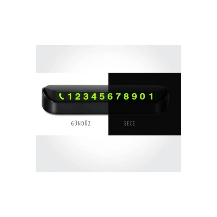 Genel Ürün Tüm Araçlarla Uyumlu Araç Park Telefon Fosforlu Numaratör Aç/kapa