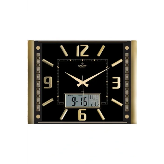 Kol Saati T-711-k Dijital Termometreli Takvimli Duvar Saati