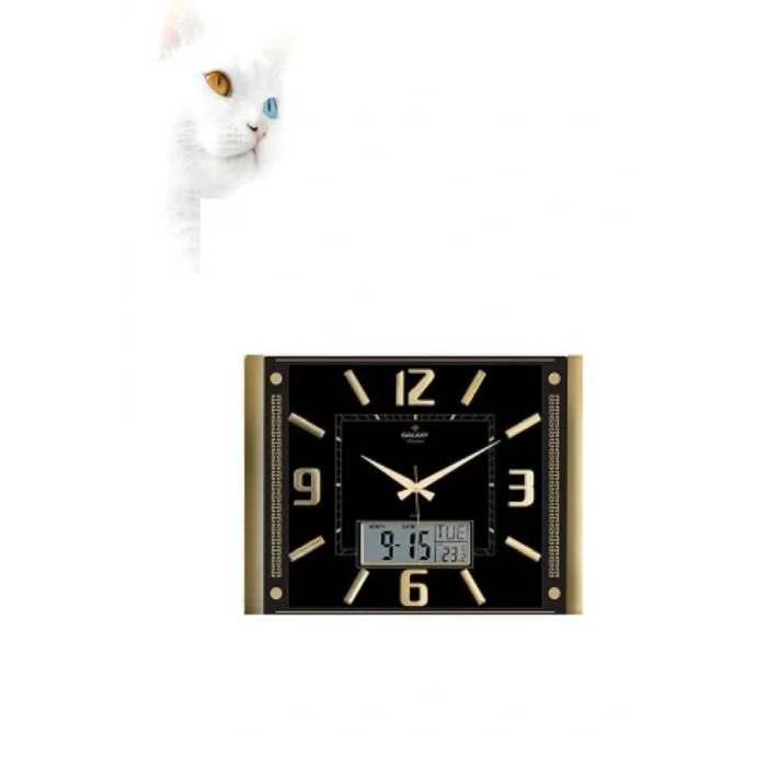 Kol Saati T-711-k Dijital Termometreli Takvimli Duvar Saati