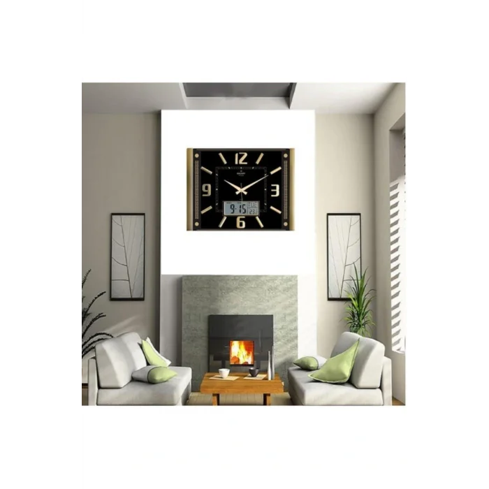 Kol Saati T-711-k Dijital Termometreli Takvimli Duvar Saati