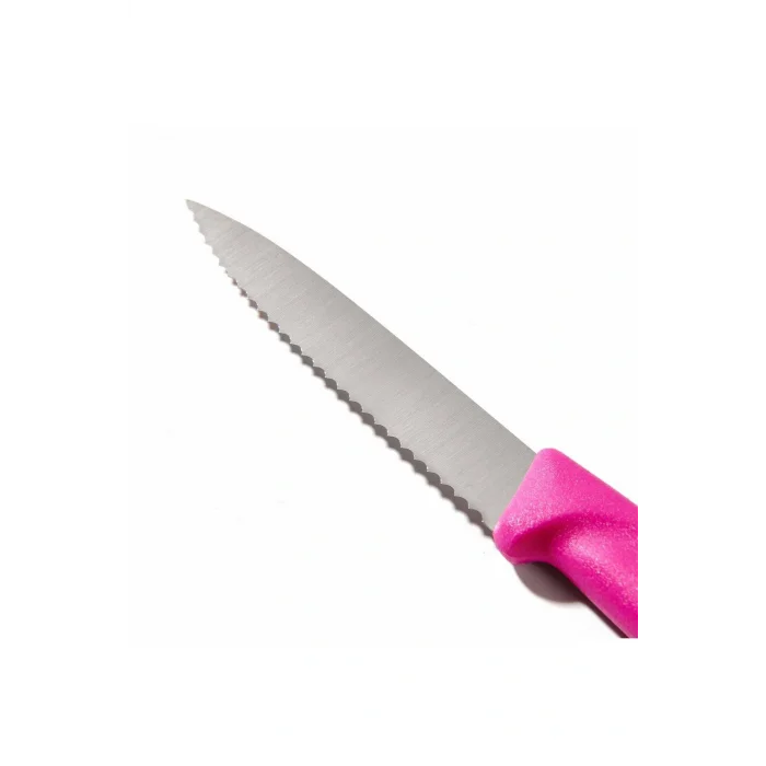 Genel Ürün 6.7636.L115 Tırtıklı Soyma Bıçağı - Pembe/8 cm
