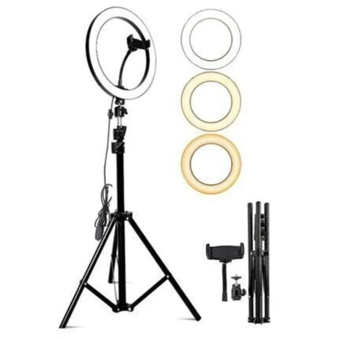 Genel Ürün Sürekli Ring Light 10 Inç Halka Youtuber Led Işıklı Tripod Selfie Makyaj Işığı