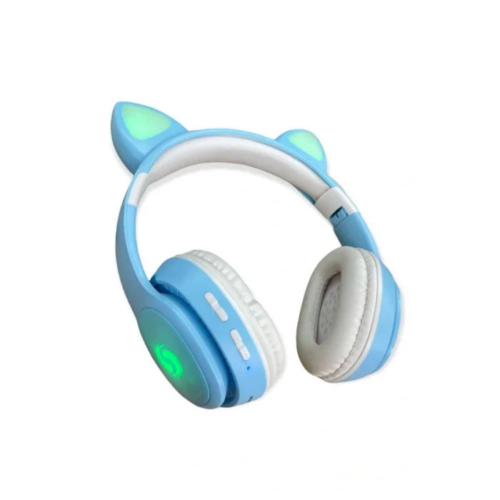 Genel Ürün A+ Kalite Vilya Kedi Kulağı Detaylı Led Işıklı Bluetooth Çocuk Kulaklığı 2022 Boombox Ct-888