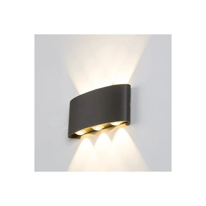 Genel Ürün 10 W İki Yönlü Led Duvar Aplik - Gün Işığı (3000K) - Siyah - IP44 - CT-8011