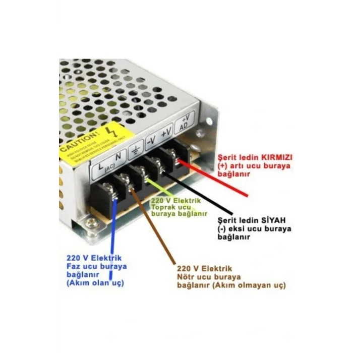 Genel Ürün Ct-2578 30 Amper 360 Watt Slim Şerit Led Trafosu Adaptörü