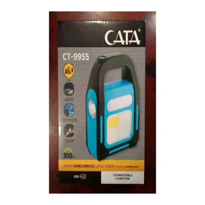 Genel Ürün HAZAR GÜNEŞ ENERJİLİ (SOLAR) LEDLİ EL FENERİ CT-9955 (KAMP FENERİ)