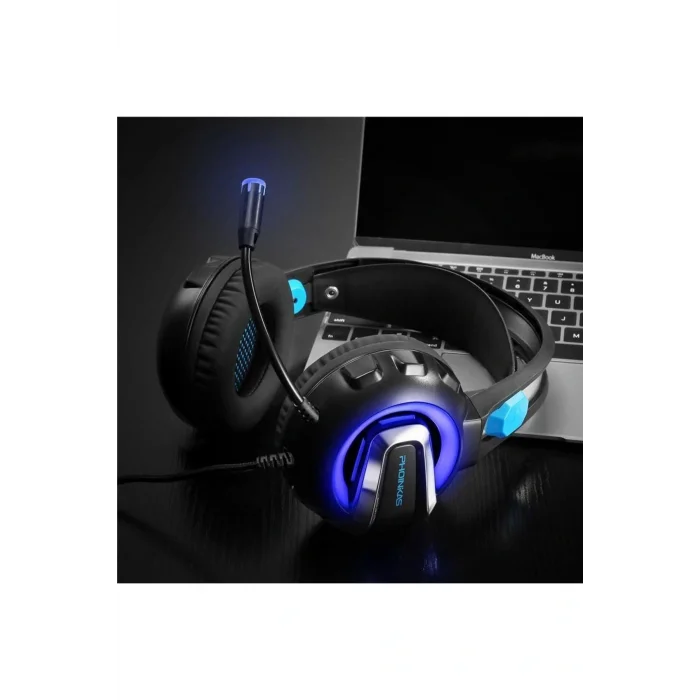 Genel Ürün K8 Rgb Işık Mobil Oyunlar Için Oyun Kulaklığı Siyah