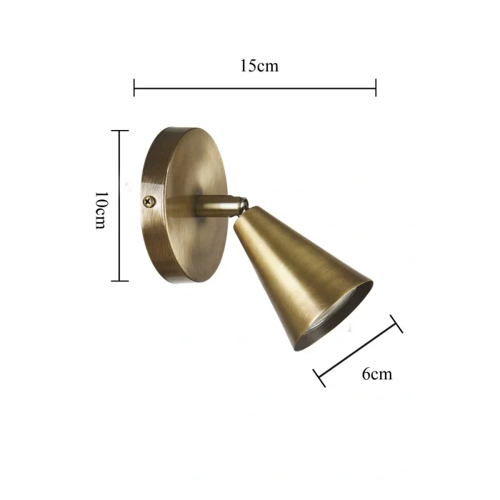Genel Ürün GU10 Merlin Dekoratif Tekli Aplik Eskitme Hareketli Modern Iç Mekan (GÜNIŞIĞI LED AMPUL DAHİLDİR!!!