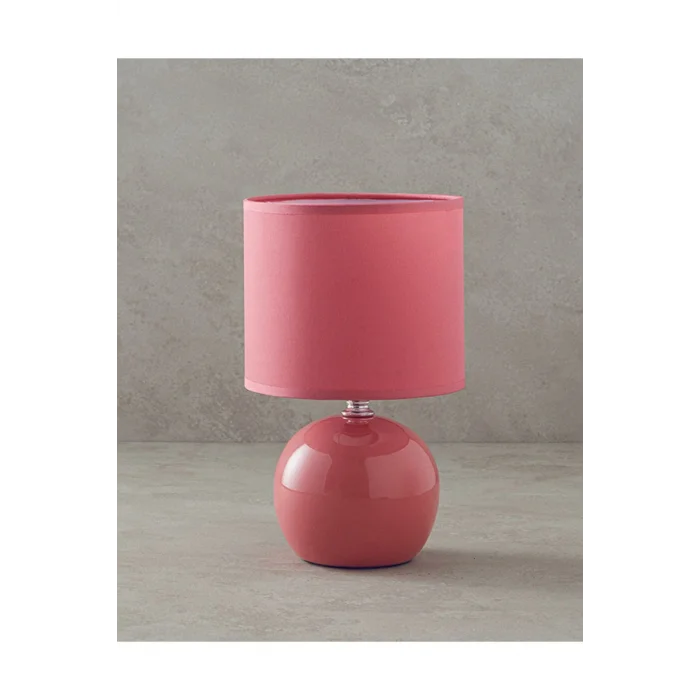 Genel Ürün E27 Pansy Porselen Abajur Pembe 1 Seramik Modern Bordo