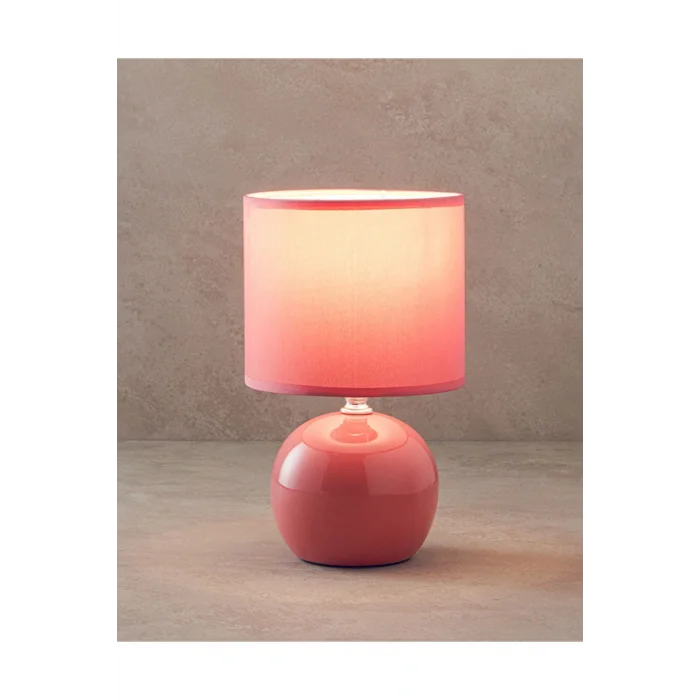 Genel Ürün E27 Pansy Porselen Abajur Pembe 1 Seramik Modern Bordo