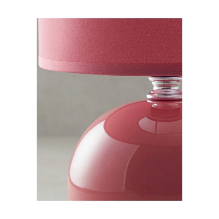 Genel Ürün E27 Pansy Porselen Abajur Pembe 1 Seramik Modern Bordo