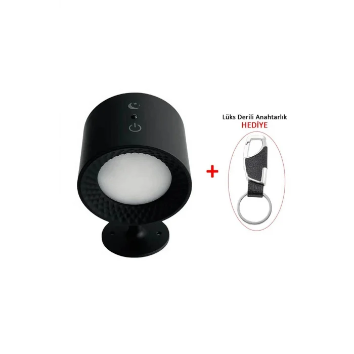 Genel Ürün Plastik Led Rgb Kablosuz Çift Taraflı Şarjlı Kumandalı Duvar Aplik Aydınlatması Siyah Ledli 2 GU10