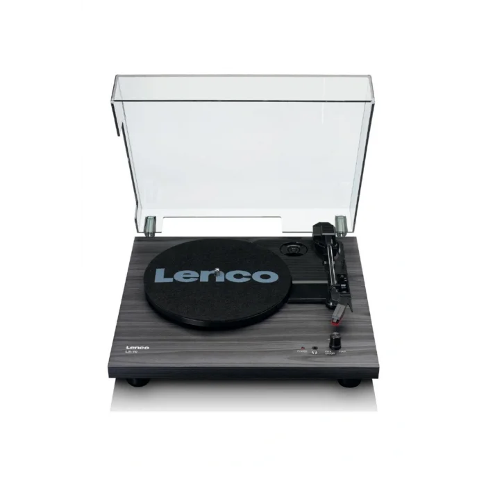 Genel Ürün Ls-10 Siyah Ahşap Desenli Dahili Hoparlörlü Pikap