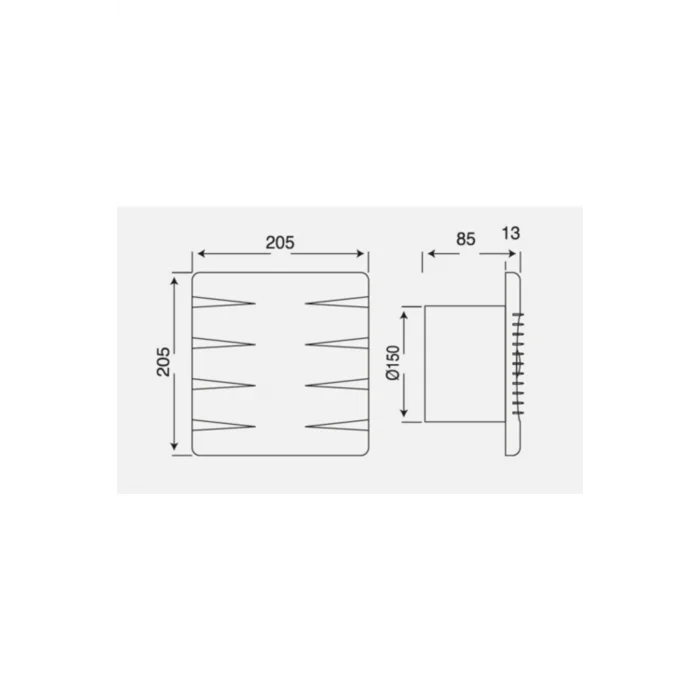 Genel Ürün Banyo Tuvalet Mutfak Aspiratörü 150 Lik (15cm) (150mm)