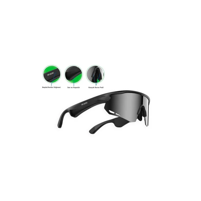 Genel Ürün Wiami Akıllı Sporcu Güneş Gözlüğü – Bluetooth, Hoparlörlü Ve Dayanıklı Tasarım