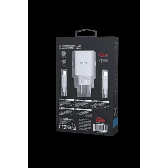 Genel Ürün Teknosa Preo P2 Uyumlu Pd25t 25w Pd Type-c Şarj Adaptörü Kafa + Kablo