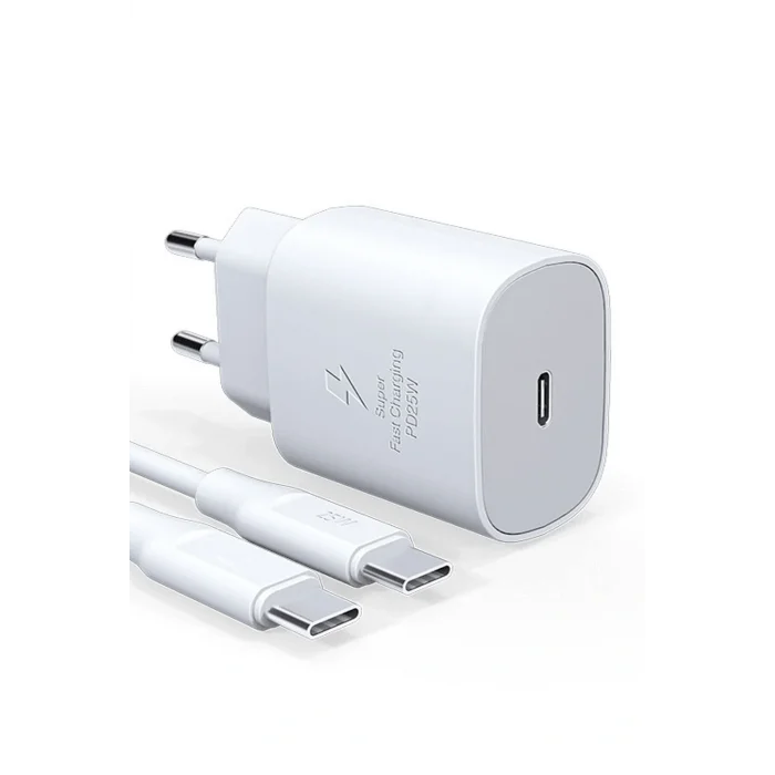 Genel Ürün Teknosa Preo P2 Uyumlu Pd25t 25w Pd Type-c Şarj Adaptörü Kafa + Kablo