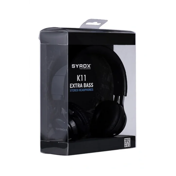 Genel Ürün K11 Mikrofonlu Stereo Kablolu Extra Bass Kulaklık - Siyah