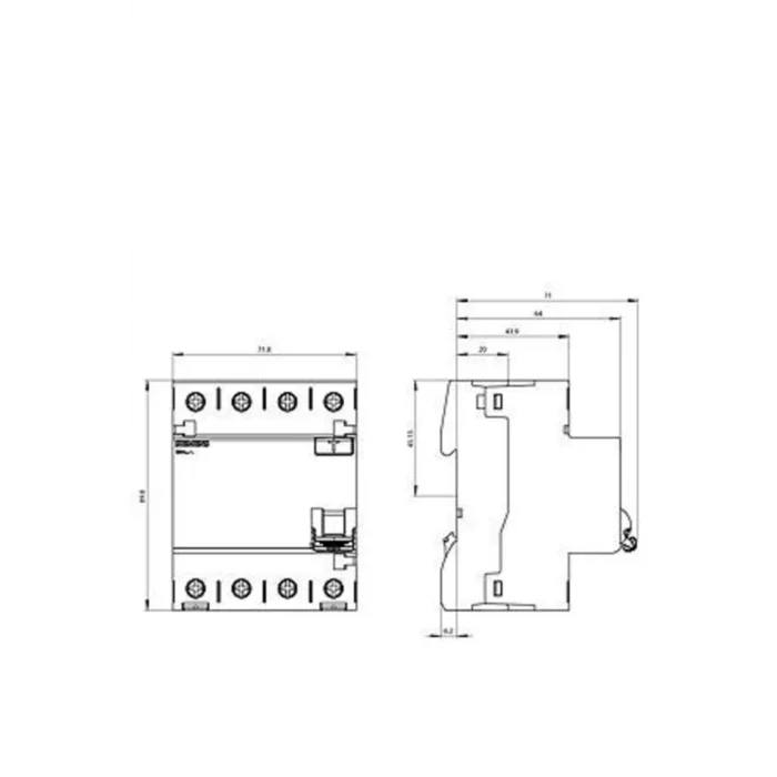 Genel Ürün 5sv4644-0 3x40a 300ma 3f N 70mm Kaçak Akım Rölesi
