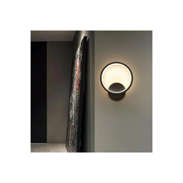 Genel Ürün 1 Polina Modern Tasarım Siyah Renk Gün Işığı Ledli Banyo - Mutfak - Salon Led Duvar Aplik Metal Mod