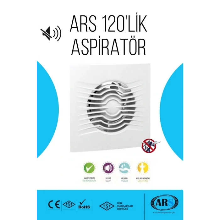 Genel Ürün 120lik 12 Cm Banyo Ve Tuvalet Aspiratör Havalandırma Fanı