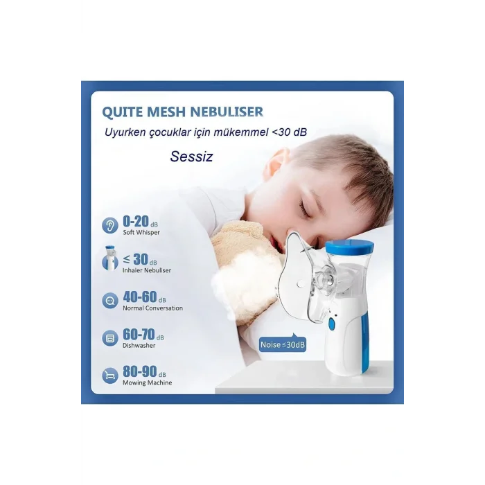 Genel Ürün Taşınabilir Mesh Nebulizatör Buhar Makinası Şarjlı Sessiz Inhaler Nemlendirme