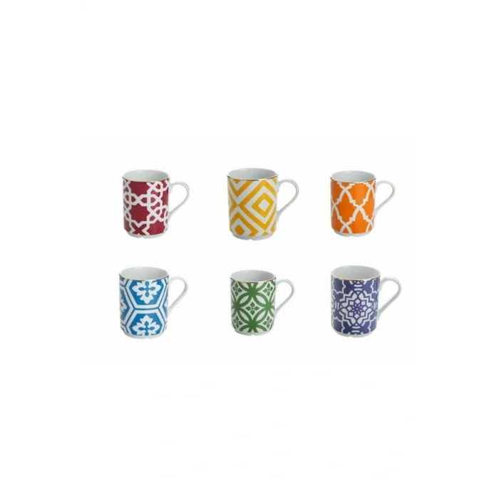 Hacamat Seti Morocco Karışık Renk Kupa Seti 6 Parça 04a P021271