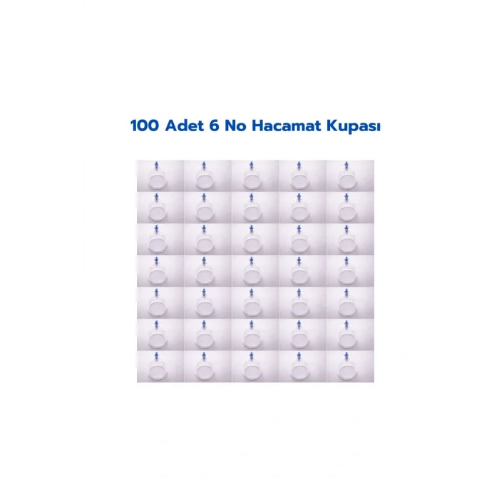 Hacamat Seti Kupasan 100 Adet 6 No Hacamat Kupası