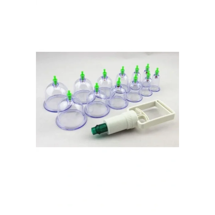 Hacamat Seti 13 Parça Canlandırıcı Selülit Ve Çatlak Giderici Kupa Çekme Vakumlu Masaj Aleti - Hacamat Seti