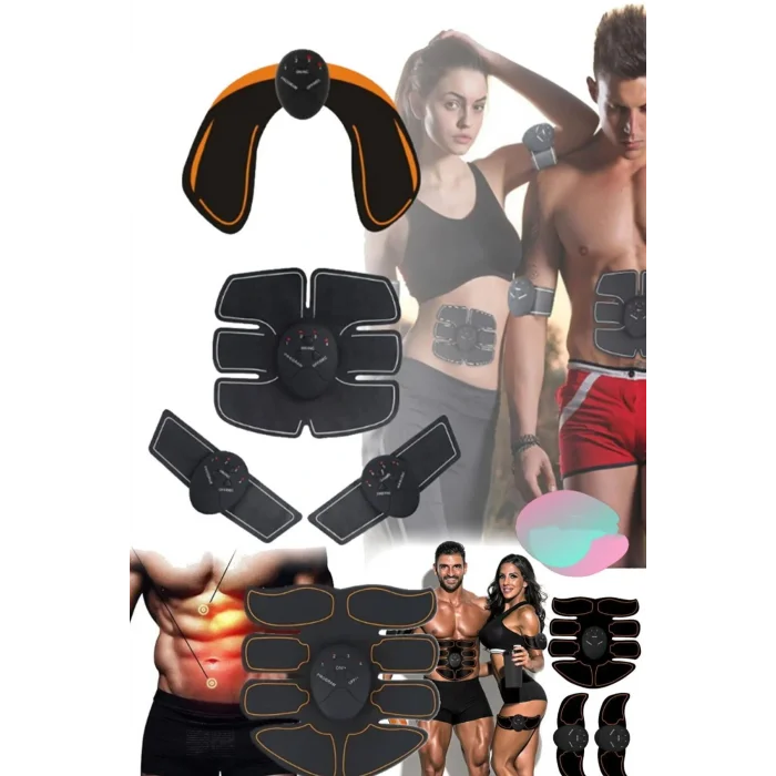 Genel Ürün 4 lü Kas Eğitimi Titreşim Fitness Masaj Gücü Aleti Pro Vücut Kası Elektrik Simülatör Kalça Karın Ko