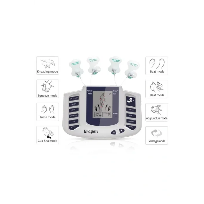 Genel Ürün Erg-301 Pulse Dijital Elektronik Masaj Aleti Terlikli Terapi Fizik Tedavi Tens Cihazı