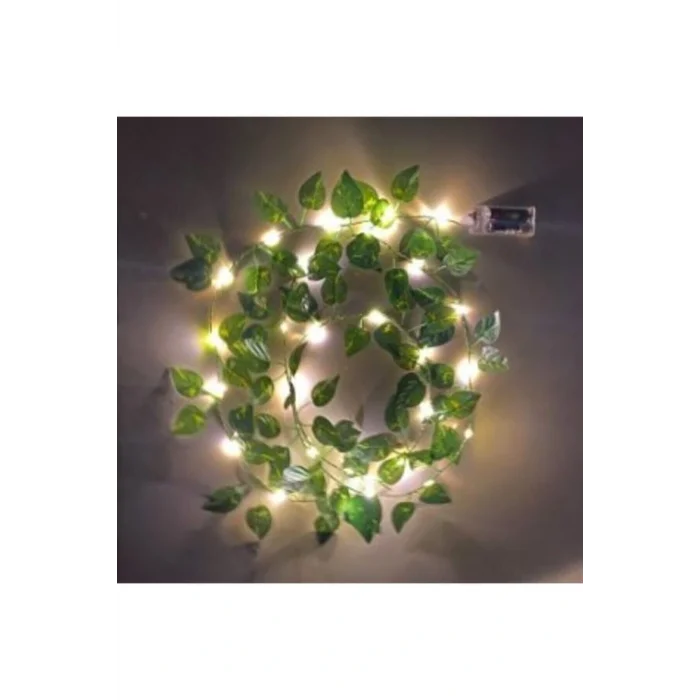 Genel Ürün Dekoratif Yeşil Yapraklı Yapay Sarmaşık Ve 3 Metre Peri Led Gün Işığı