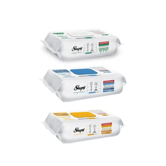 Genel Ürün SleepyEasy Clean Beyaz Sabun Katkılı+Çamaşır Suyu Katkılı+Arap Sabunu Katkılı 3X100 (300 Yaprak)